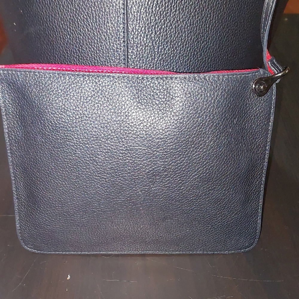Chic Black and Red Studded Tote Bag - Picture 7 of 14